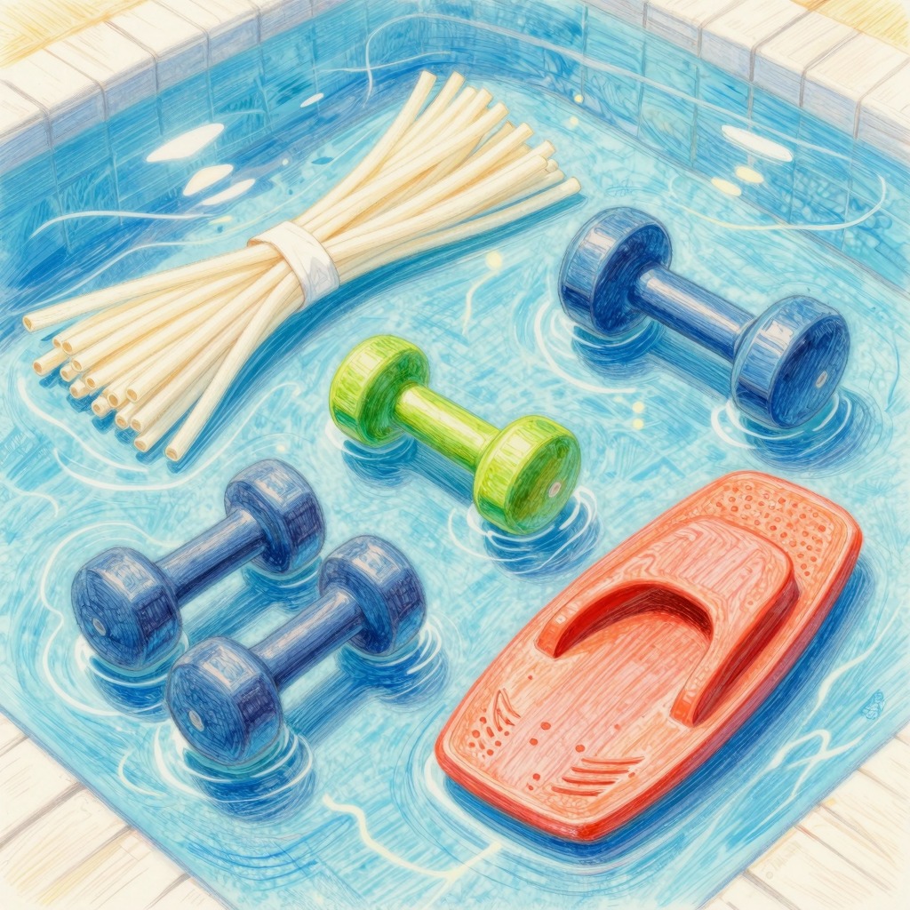 Aquasporten materialen in het zwembad