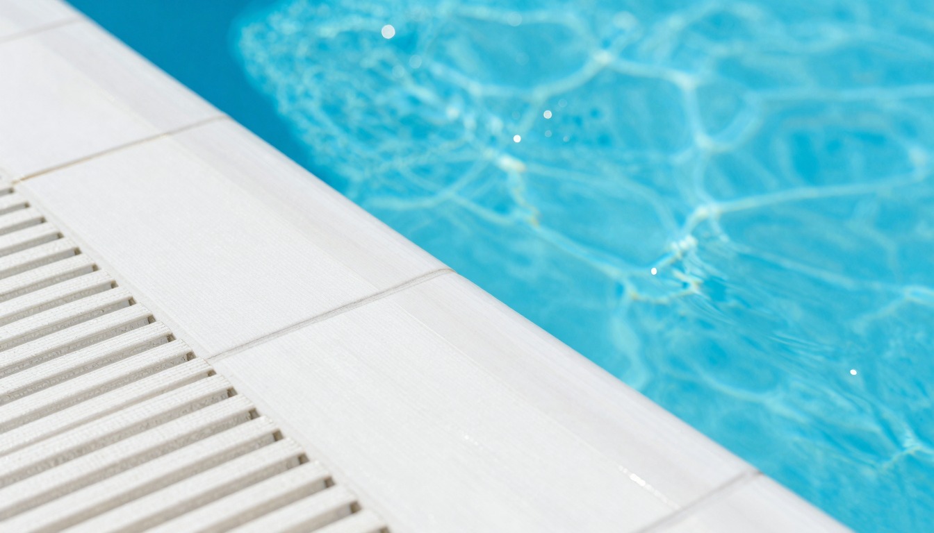 Schwimmbad mit klarem blauem Wasser