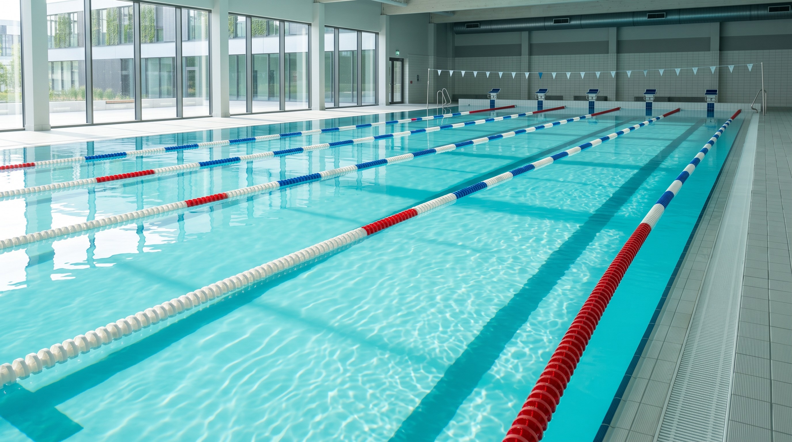 Rustig wateroppervlak in een binnenbad
