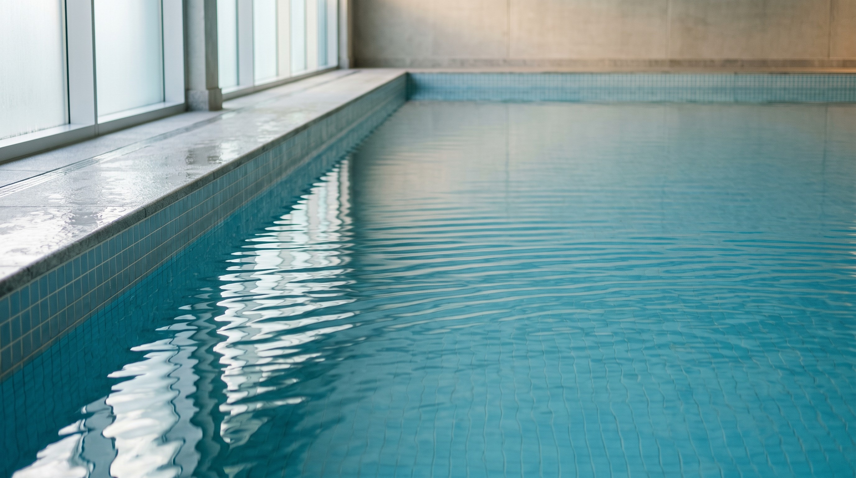 Rustig wateroppervlak in een binnenbad
