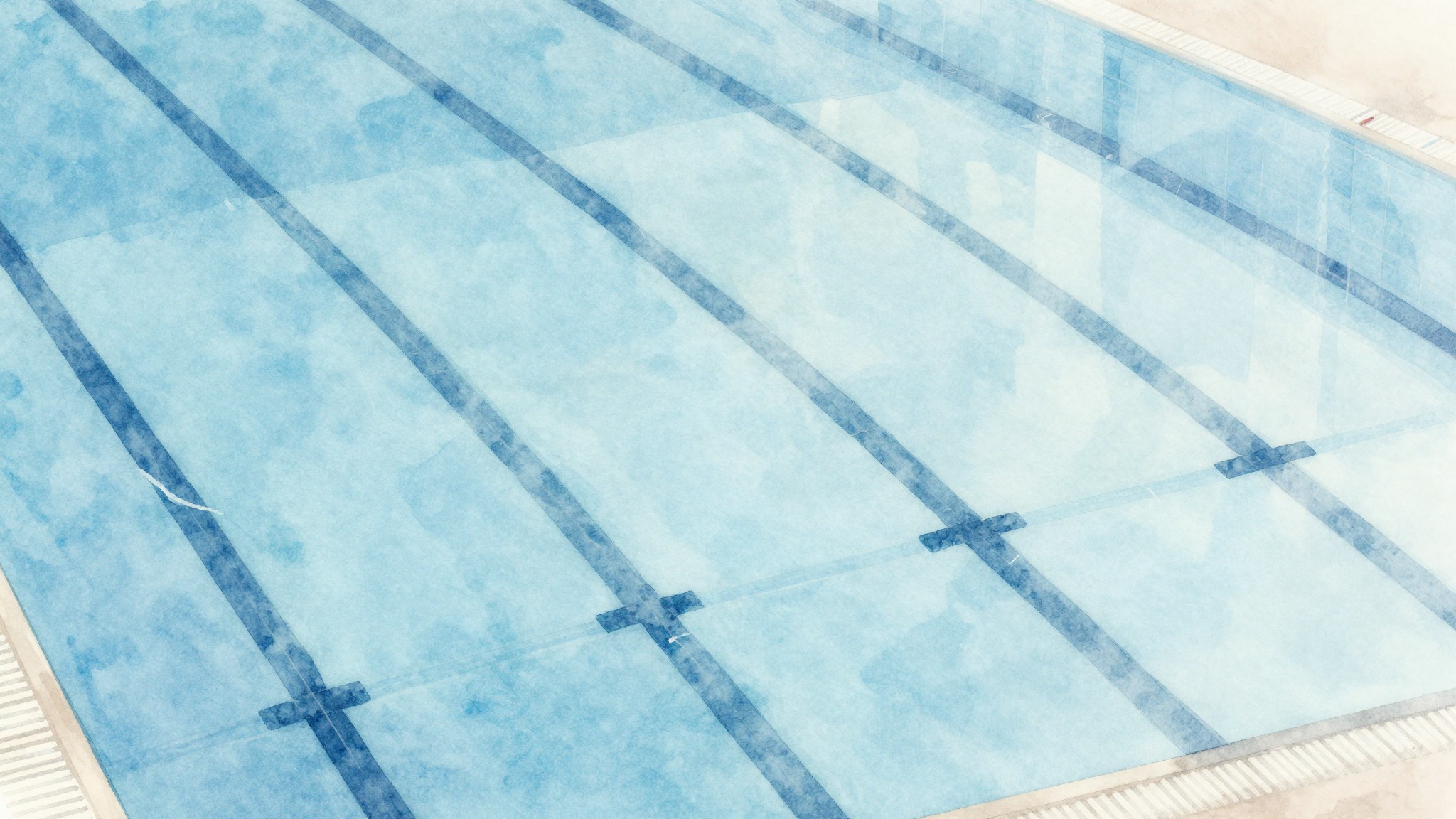 Abstract zwembad illustratie waterverf stijl