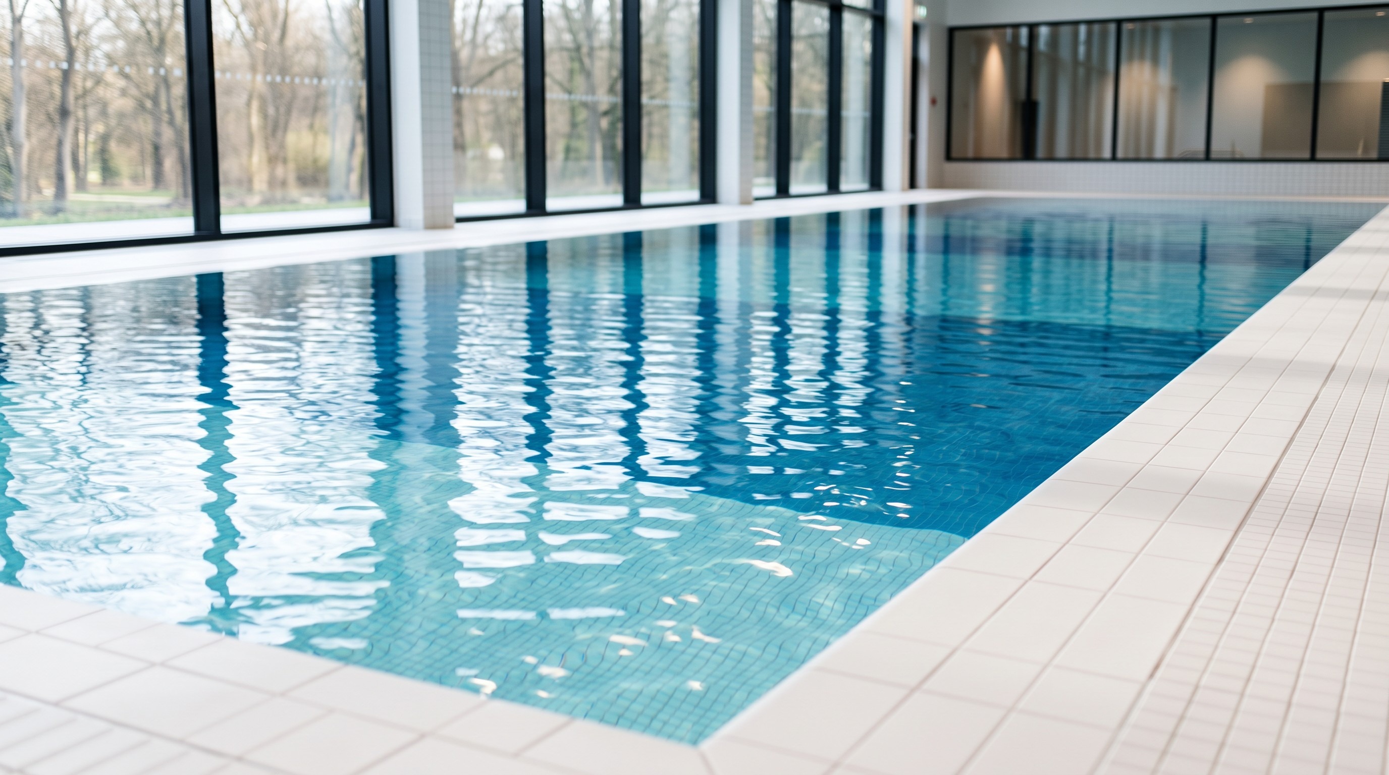 Rustig wateroppervlak in een binnenbad