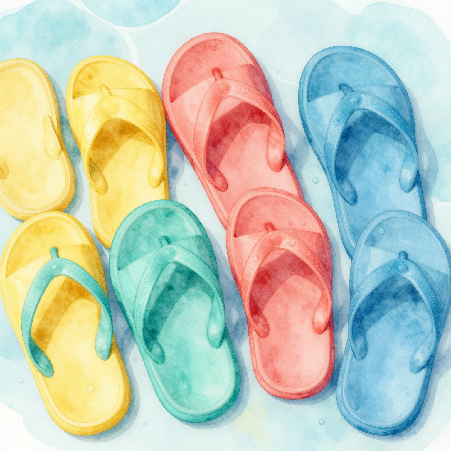 Kleurrijke badslippers en zwemsandalen voor kinderen