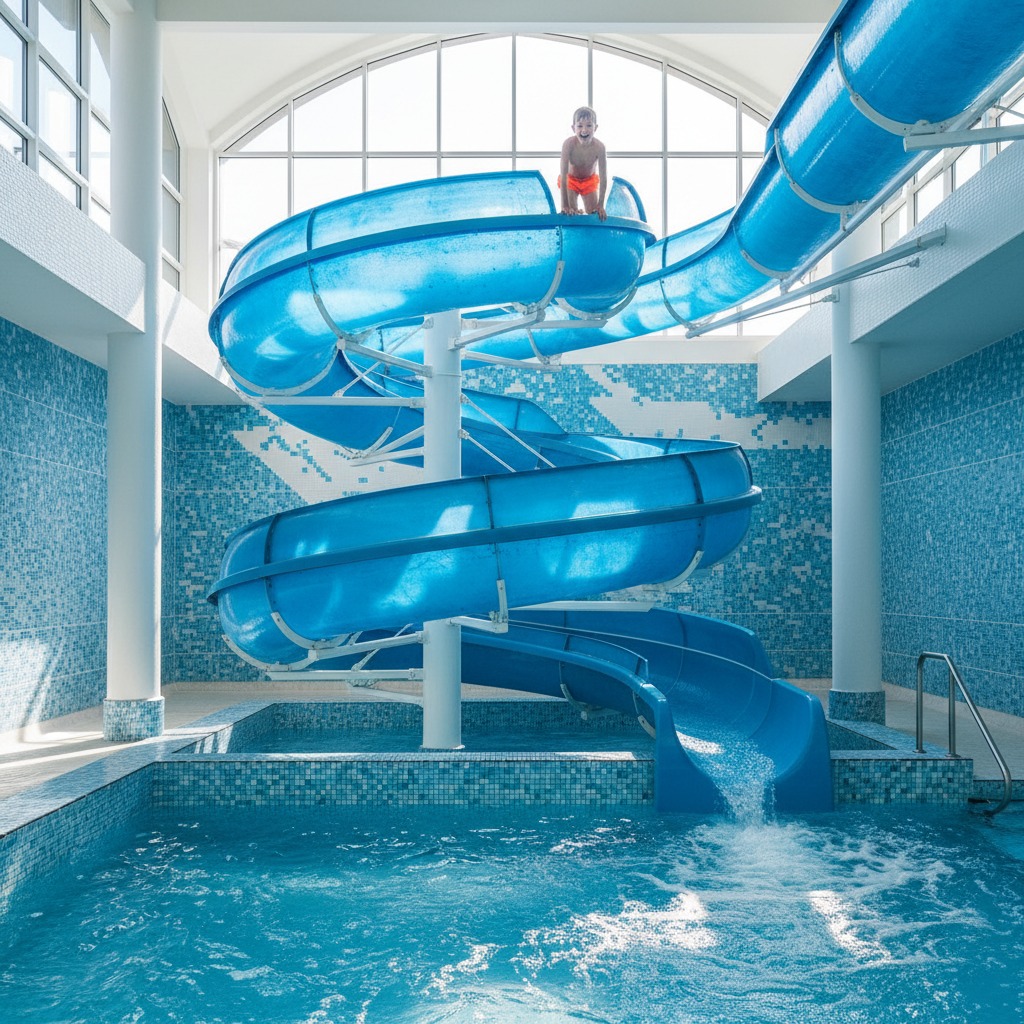 Spectaculaire waterglijbaan in een Nederlands zwembad