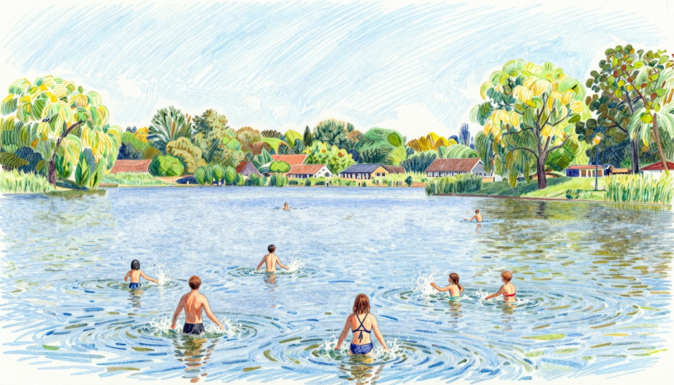 Veilig zwemmen in natuurwater op een zomerse dag