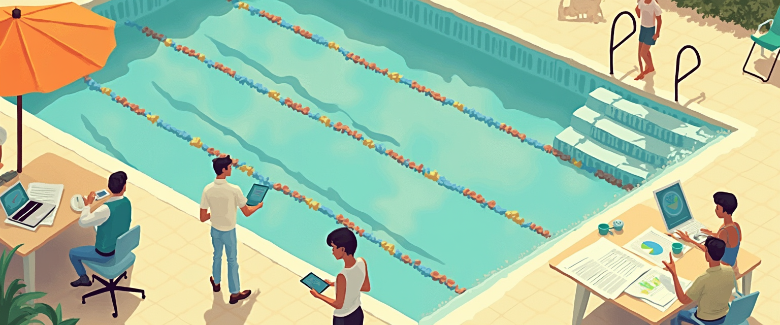 Is there free swimming lesson software for a single swimming instructor?